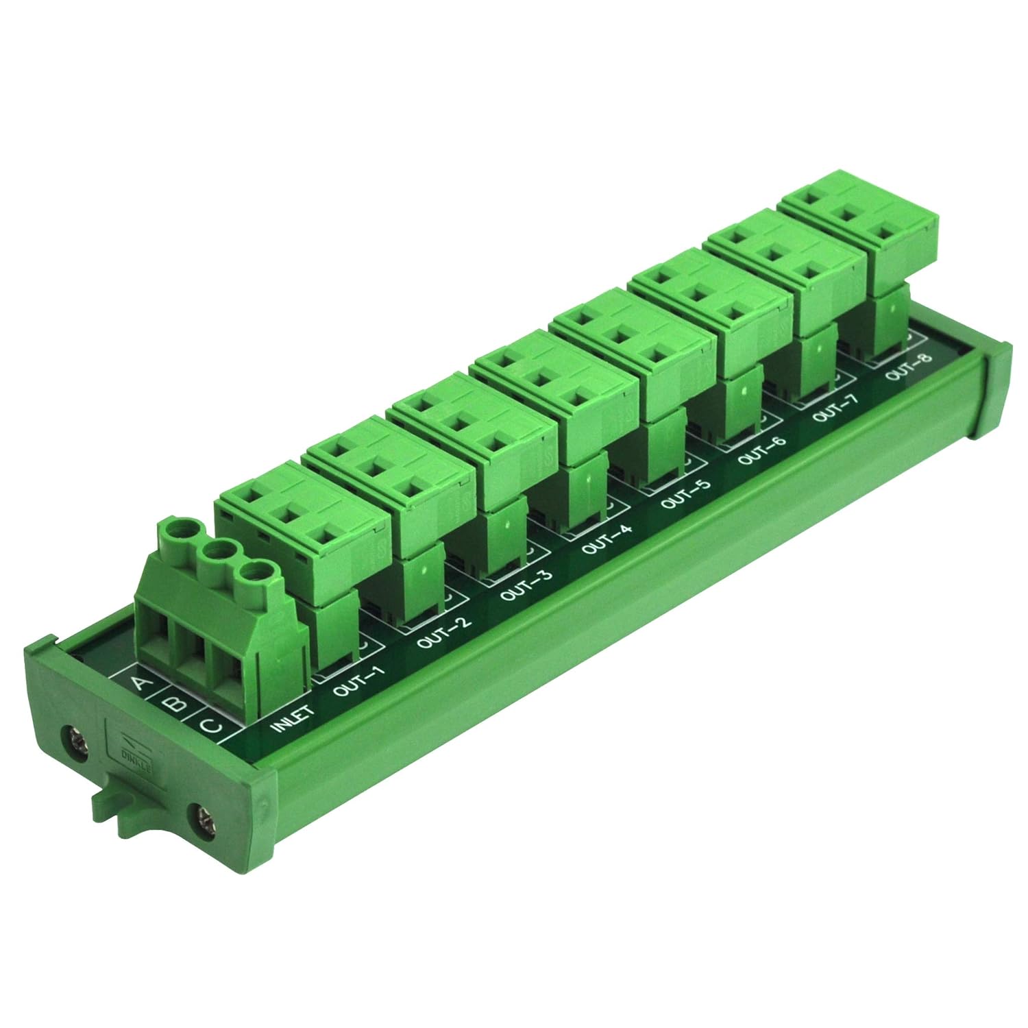 Screw Mount 30A/300V 8x3 Position Pluggable Terminal Block Distribution Module