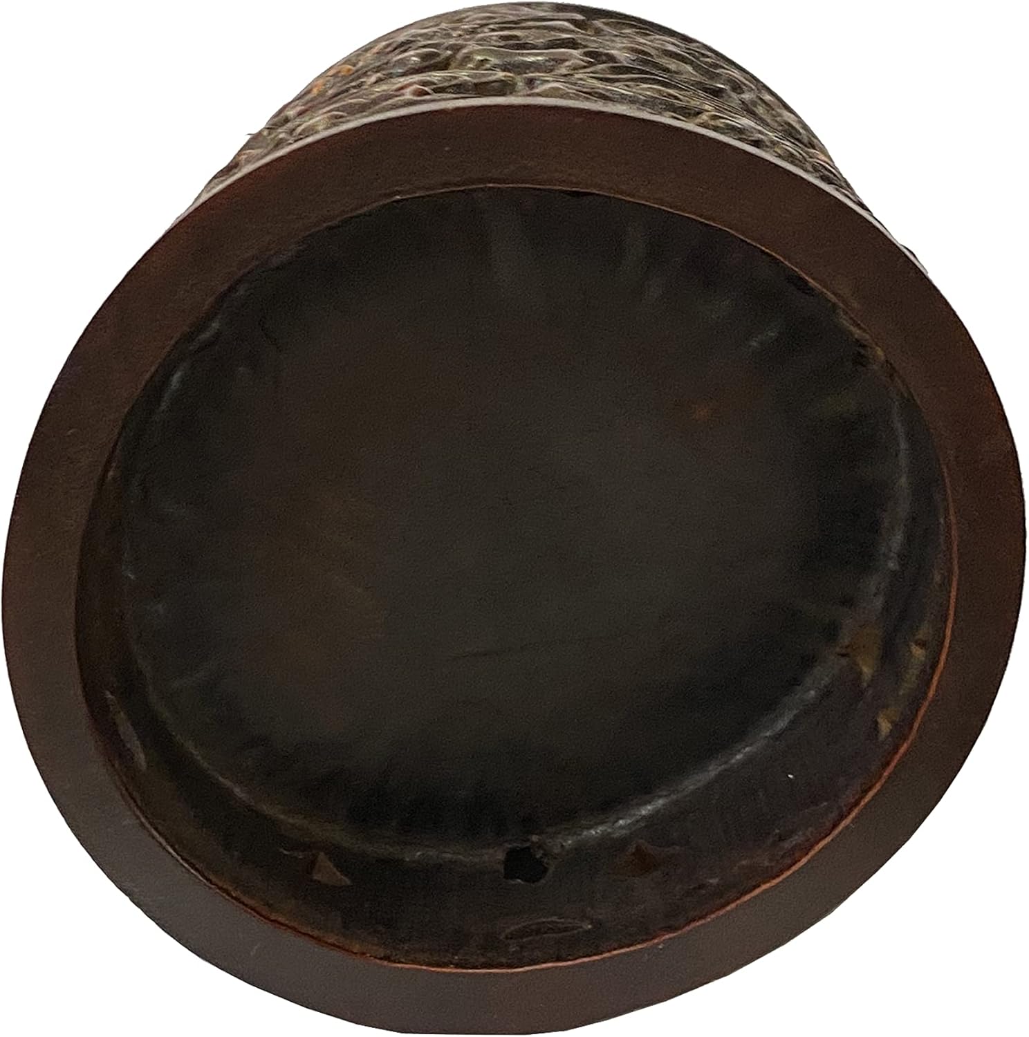 Chinese Bamboo Scroll Cloud Carving Brush Pen Holder/Brush Pot Aws2078