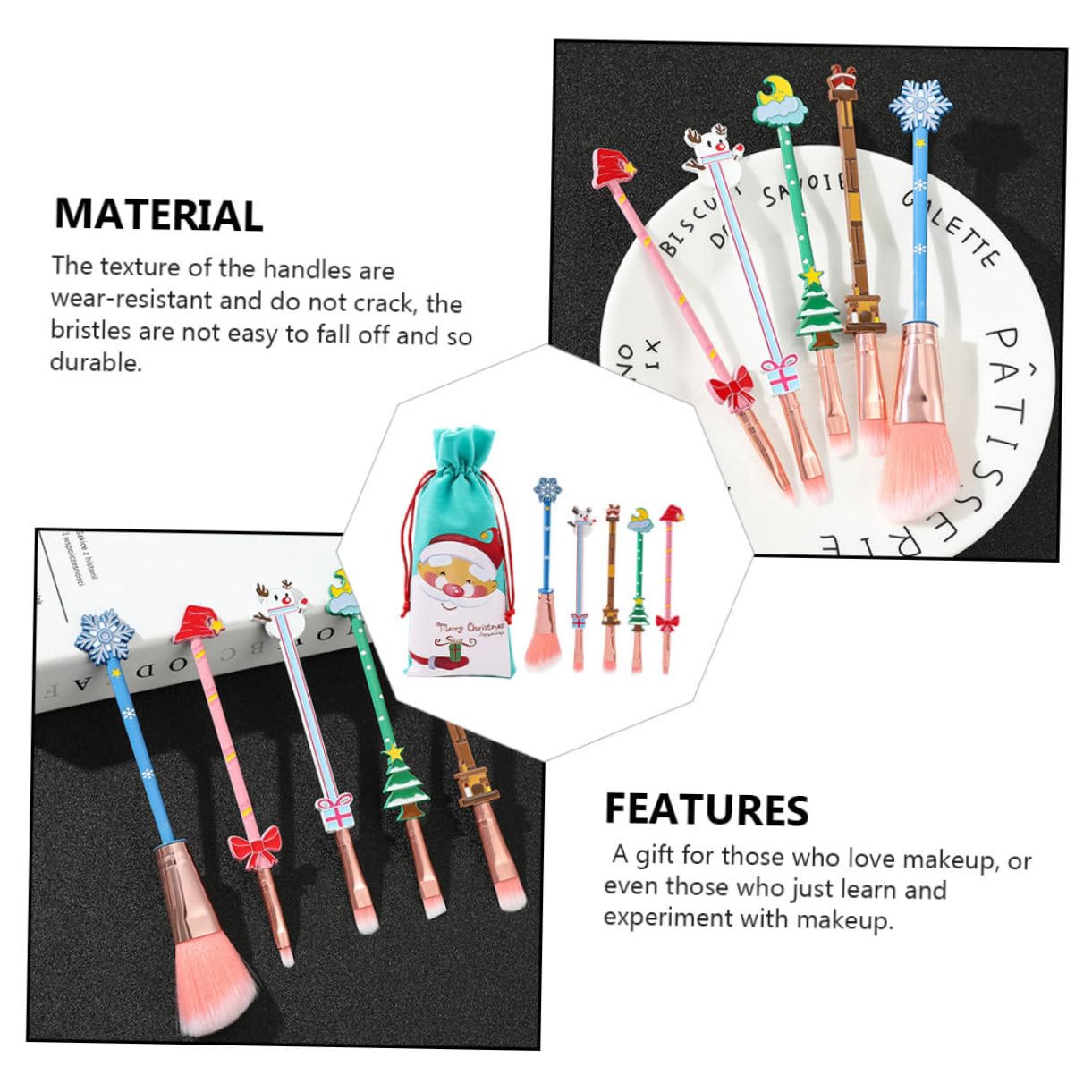 Healeved 15pièces Set De Pinceaux De Maquillage Kit De Brosse Pour Maquillage Confortable Avec De Outils De Pour Usage à