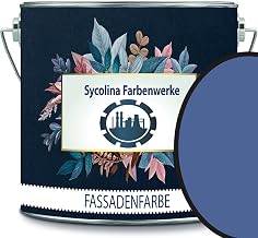 Sycolina Farbenwerk - Pintura para fachadas (efecto loto, resina de silicona, color RAL 5023), color azul