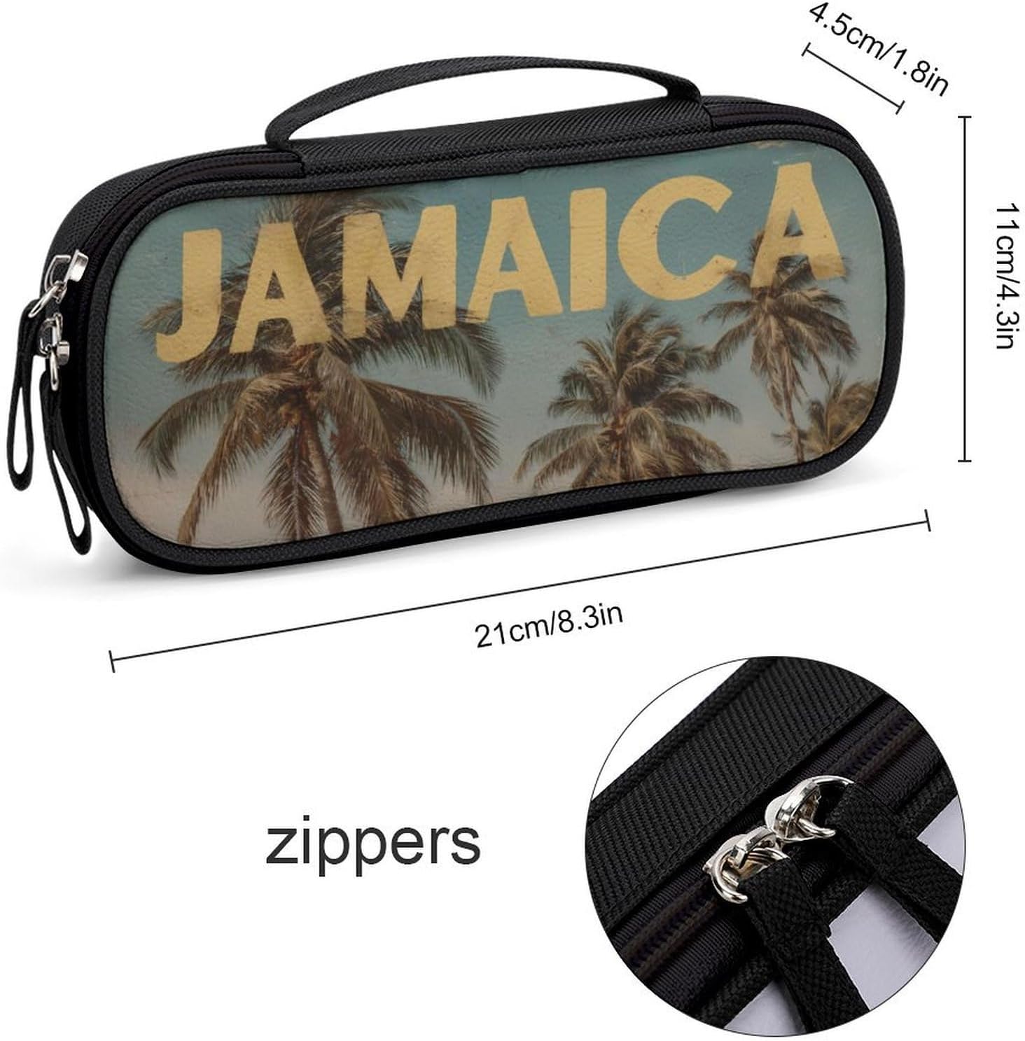 Vintage Jamaica Travel Travel Makeup Bag Tote Cosmetic Organizer Handbag image 2