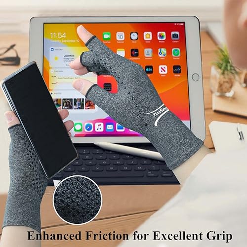 Miniatura 3 de 2 pares de guantes de artritis para aliviar el dolor, guantes de compresión para artritis, túnel carpiano, osteoartritis, articulación, escribir,