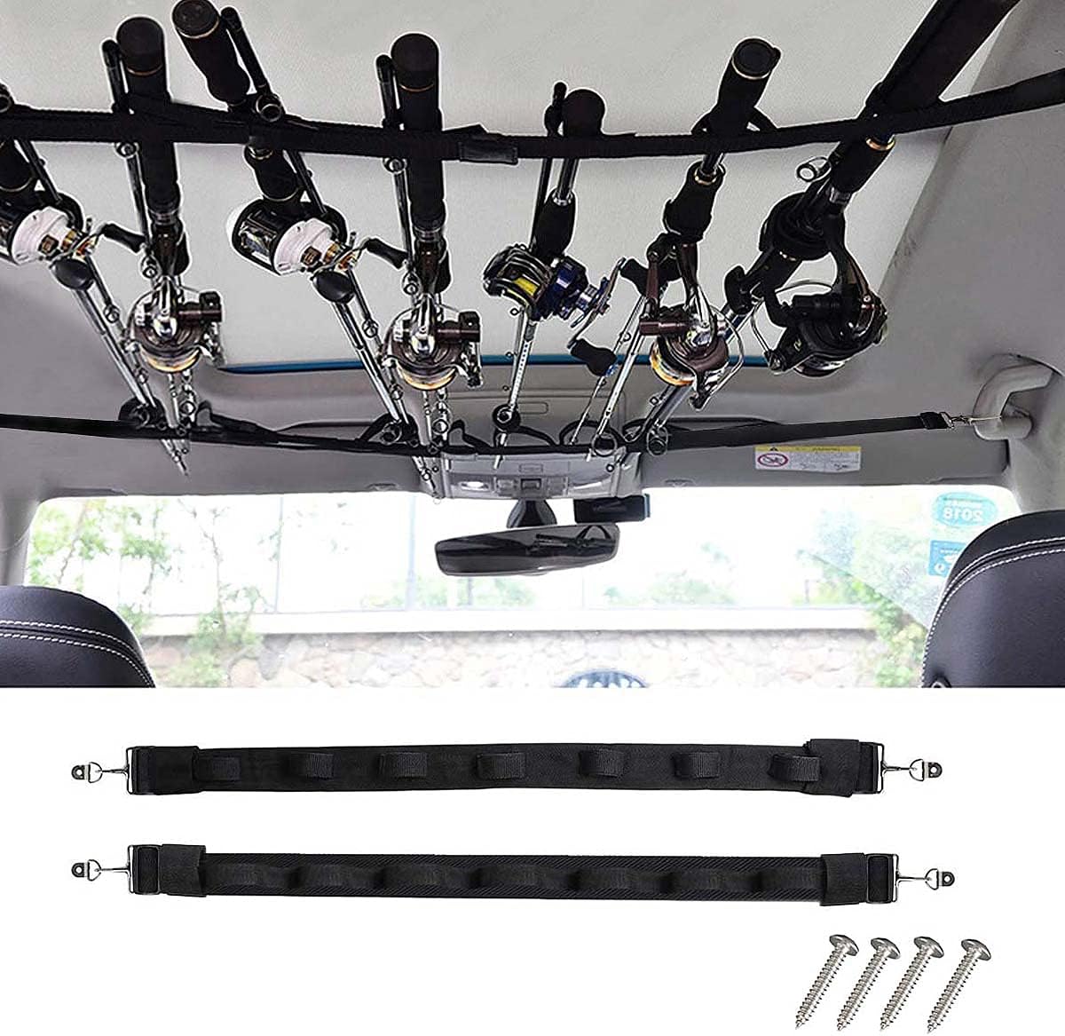 AKOSU Vehicle Fishing 7 Rod Holder Heavy Duty Car Fishing