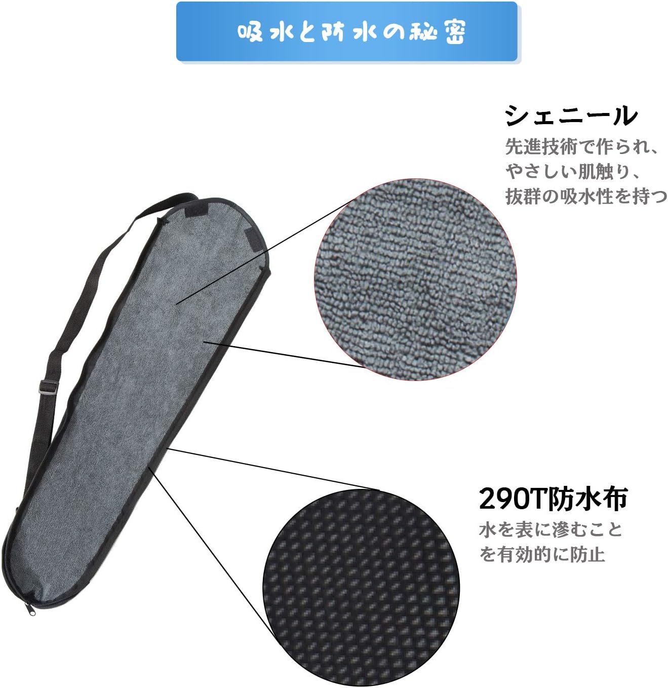 Arc Radle 傘カバー 長傘用 傘袋 防水 肩掛け可能 (73*20cm) 吸水速乾 傘ケース 厚くて丈夫 雨の日にバスや地下鉄で濡れた傘を通勤や通学に持ち運ぶのに適しています