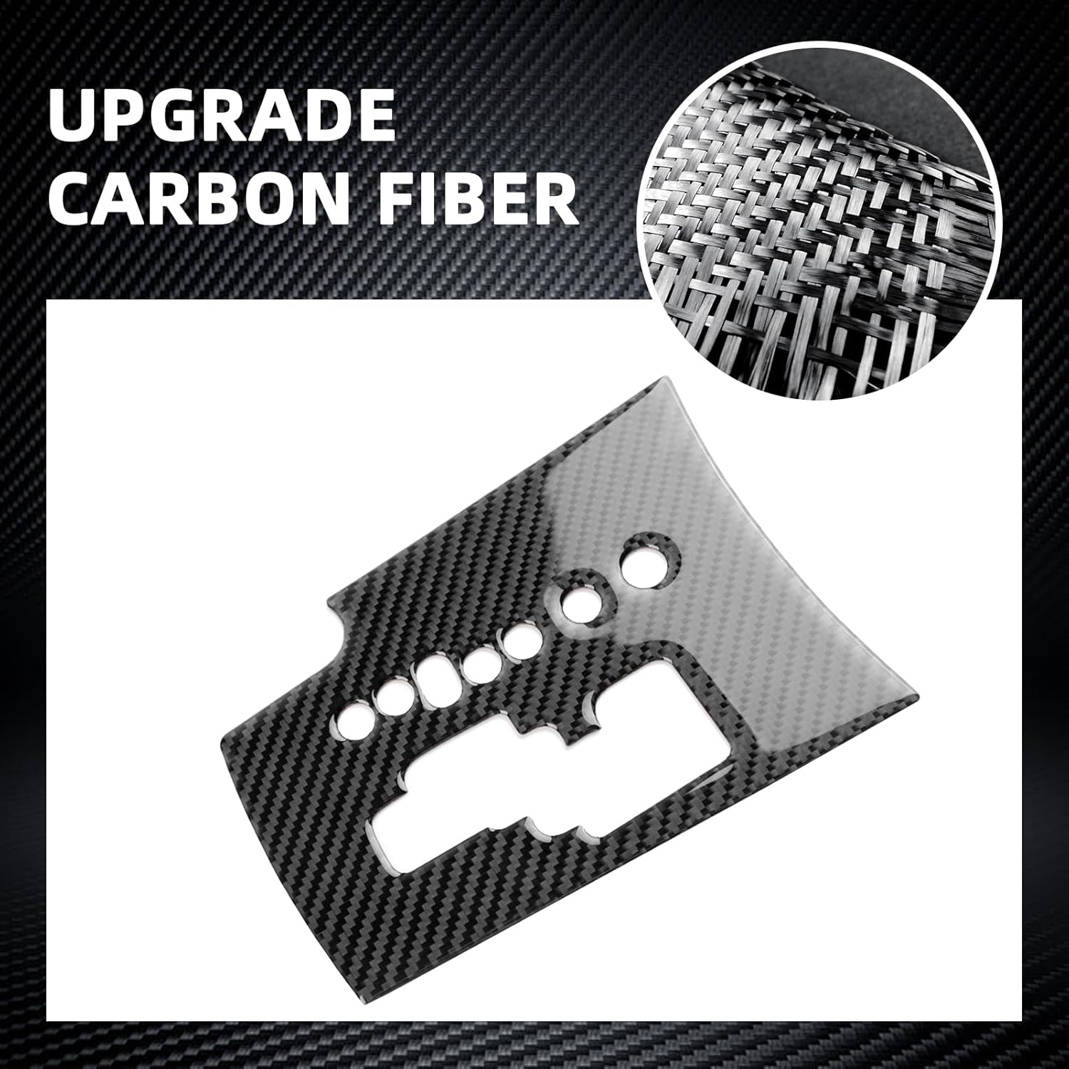 Real Carbon Fiber Automatic Gear Shift Frame Covers - for Toyota RAV4 2006-2012 Carbon Fiber Accessories, Durable Anti-Scratch Protective Accessories (Black)