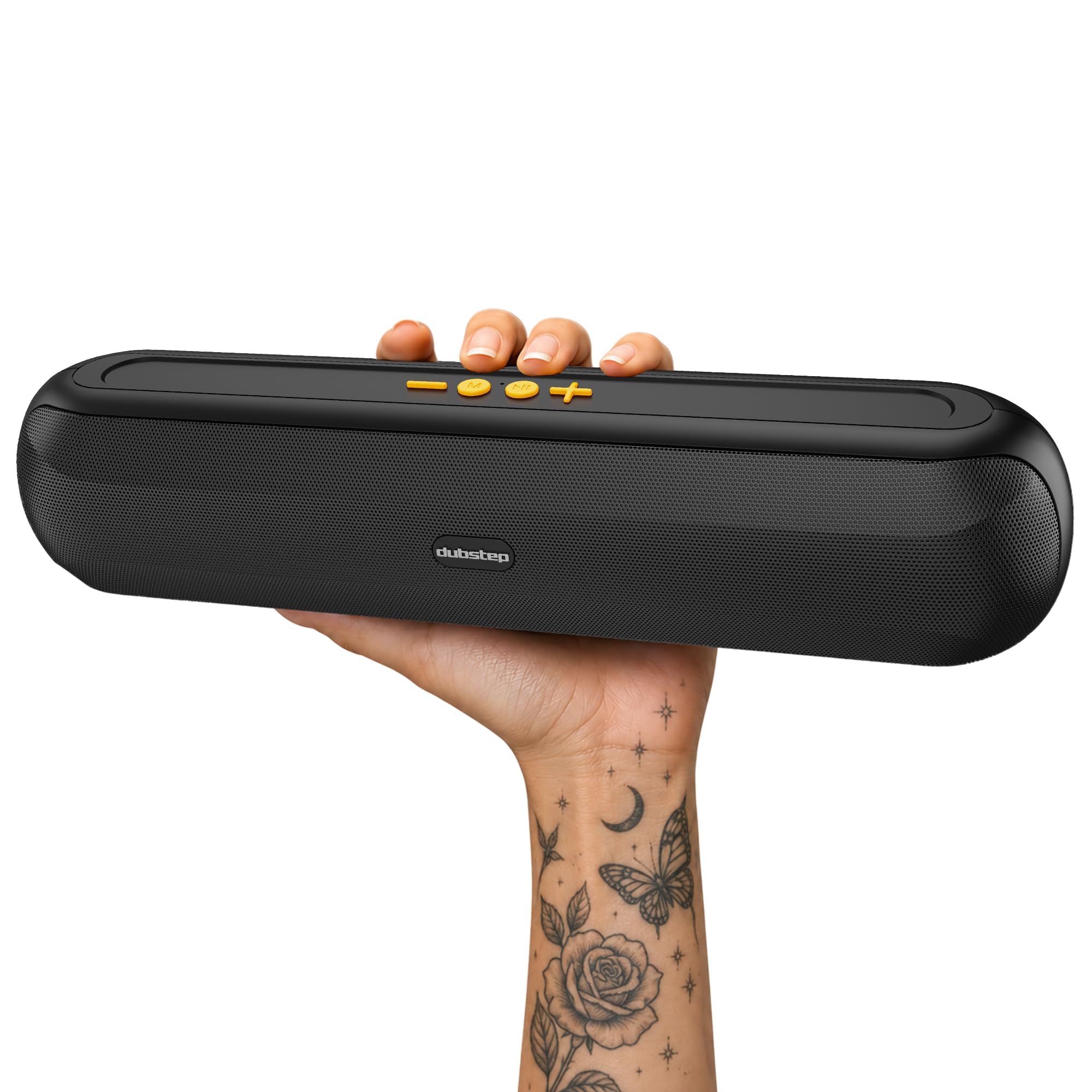 Dubstep Pop1600 Wireless Bluetooth Speaker, 16W with 52mm Driver, Bluetooth 5.4, TWS Pairing, USB/TF Card, Type-C Charging, 10 Hours Playtime, Portable (Black)-image-27