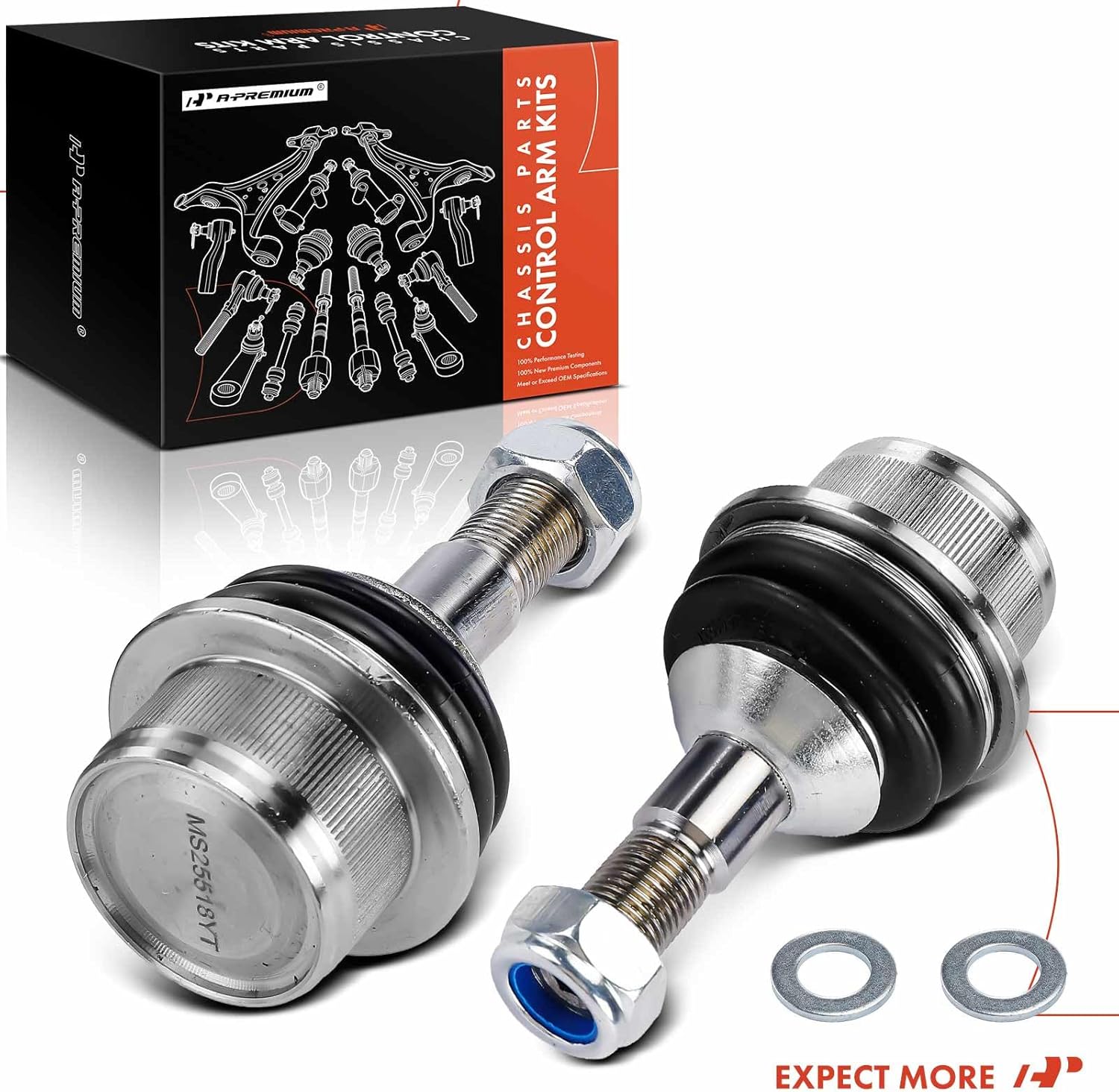 A-Premium 2 x Front or Rear Lower Ball Joint, Compatible with Jeep WK2 Series Grand Cherokee 2011-2021, WK Series Grand Cherokee WK 2022 & Dodge Durango 2011-2023