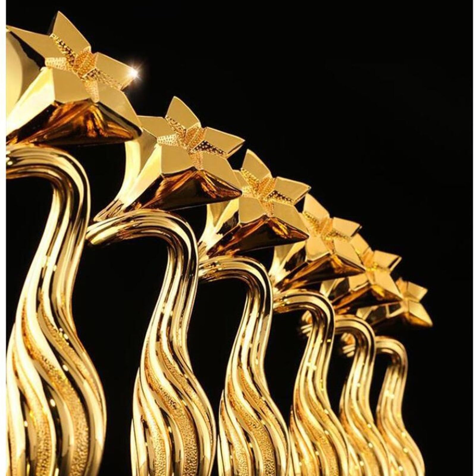 Trophée d'or Créatif Étoile À Cinq Branches Trophée du Championnat D'événements Sportifs Prix Et Trophées De La Compétition des Joueurs D'équipe Exceptionnels