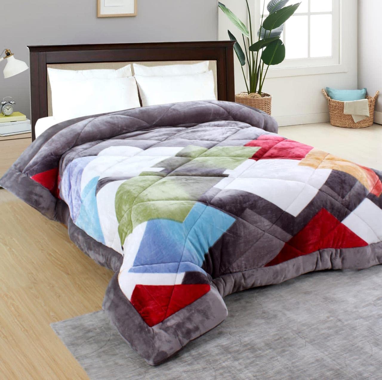 Buy Paradise Home Decor Soft Microfibre Quilt for Double Bed Winter