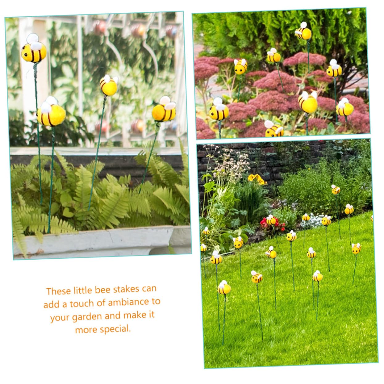 4 Sätze Bienen Gartenstecker Teiliges Deko Für Außenbereich Frühlingsdekoration Für Garten Und Lebendige Und Kunstvolle Gestaltung 5 Stück * 4