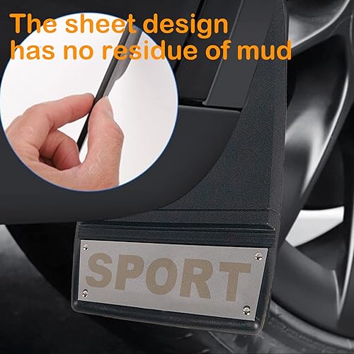 Miniatura 6 de jeseny 2 solapas de barro para automóvil material suave protector de lodo universal para automóvil protección de lodo contra salpicaduras delantera