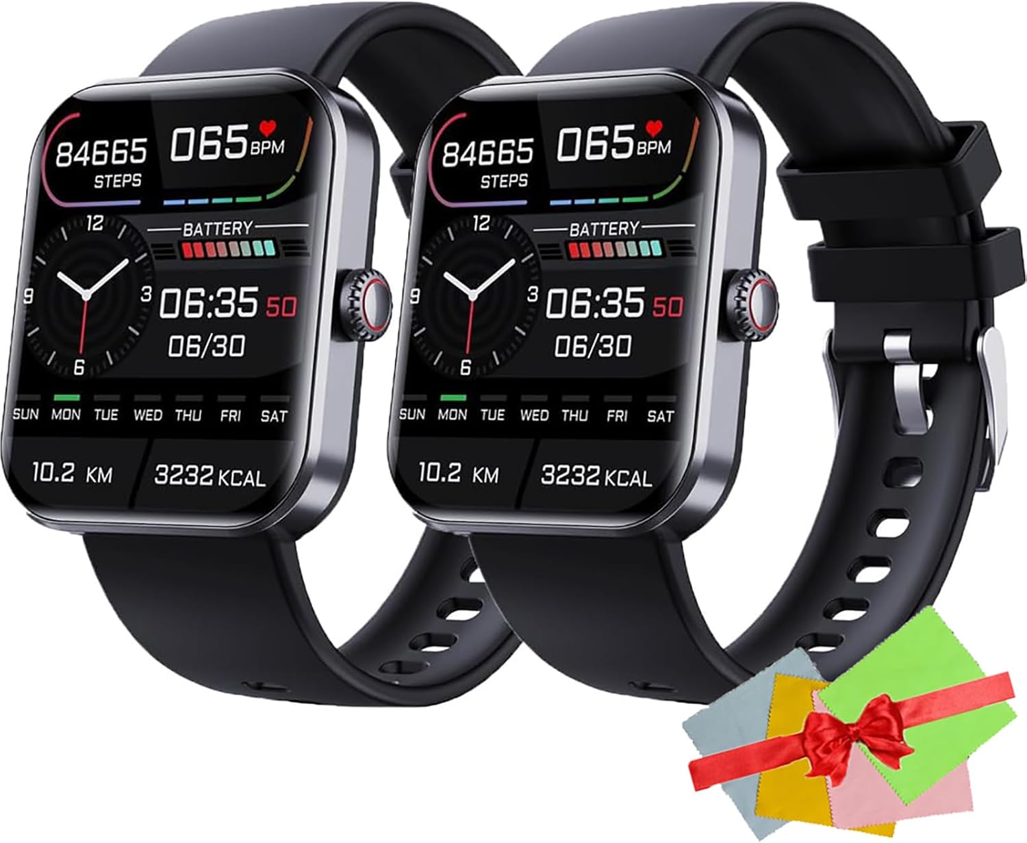 Ribili Trackpro 2.0, Sherum Trackpro 2.0 𝐠𝐥𝐮𝐜𝐨𝐬𝐞 𝐦𝐨𝐧𝐢𝐭𝐨𝐫, Dotmalls Trackpro 2.0, Hilipert Trackpro 2.0 𝐛𝐥𝐨𝐨𝐝 𝐬𝐮𝐠𝐚𝐫 𝐦𝐨𝐧𝐢𝐭𝐨𝐫,Shirem Trackpro, Fitsenso Smartwatch (Black*2)