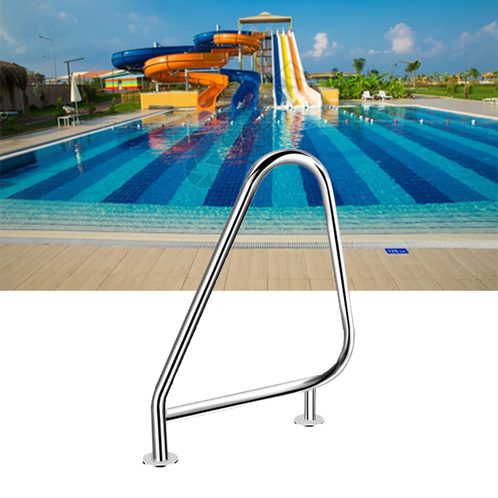 Rampe d'escalier de piscine en inox pour vos moments de détente