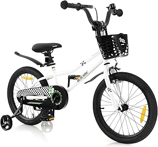 HONEY JOY Kids Bike, 12 14 16 18 Inch Boys Girls Bike for 3-8 Years w/Training Wheels, Adjustable Handlebar & Seat, Remova...