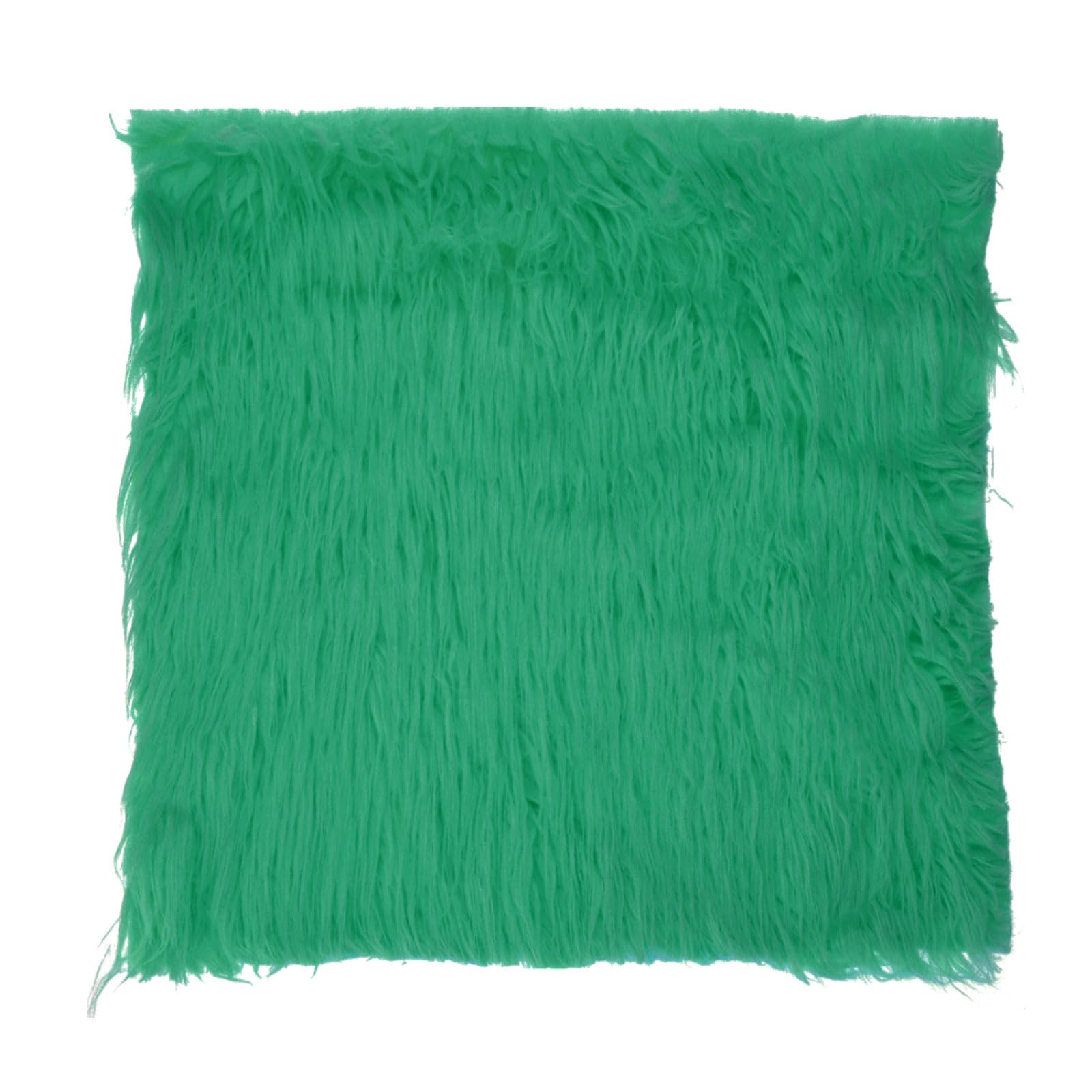 DMiotech 20"x20" Forest Green Faux Fur Square Fabric, Fluffy Faux Fur for Crafts Gnomes, Animal Costumes, Cushions