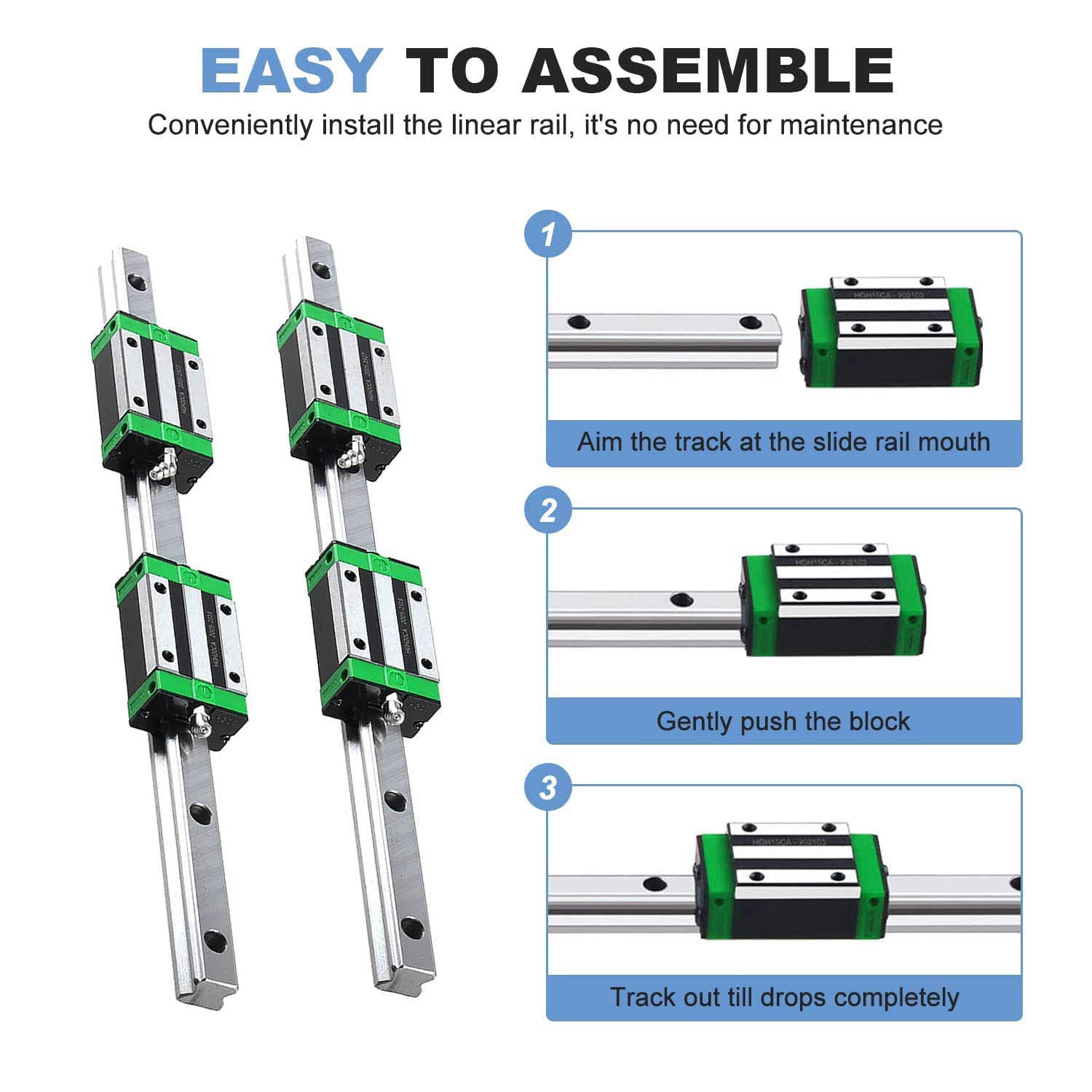 Kit Guidage Linéaire CNCYEAH - Rails HGR20-300mm + Vis SFU1605-350mm - Précision Mécanique