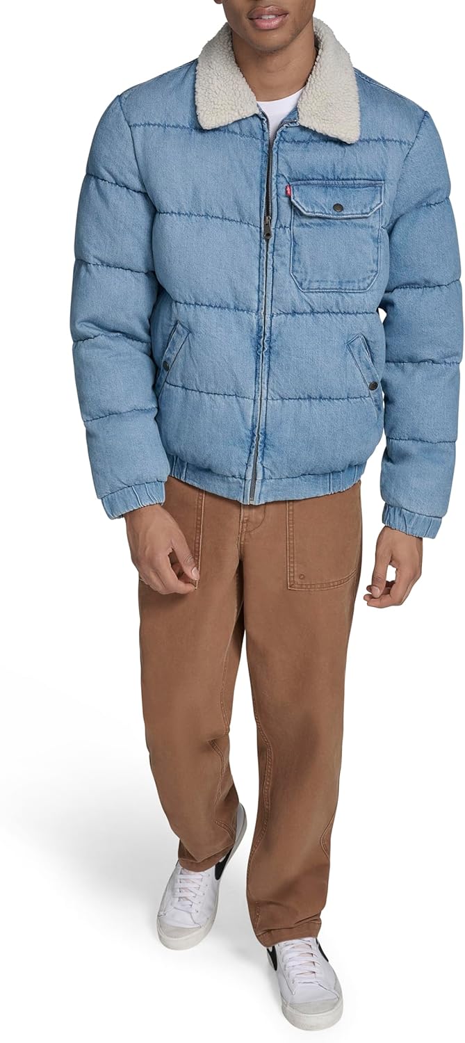 Levi's Men's Quilted Depot Jacket With Sherpa Collar - Image 8