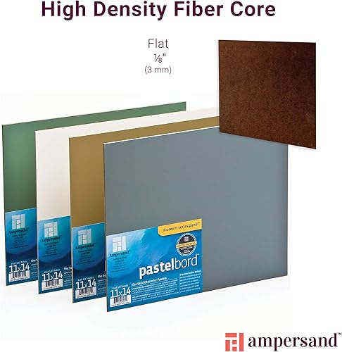 Miniatura 6 de Ampersand Art Supply Panel de pintura pastel Serie de museos de 18 pulgadas, perfil plano pastelado, 9 x 12 pulgadas, blanco