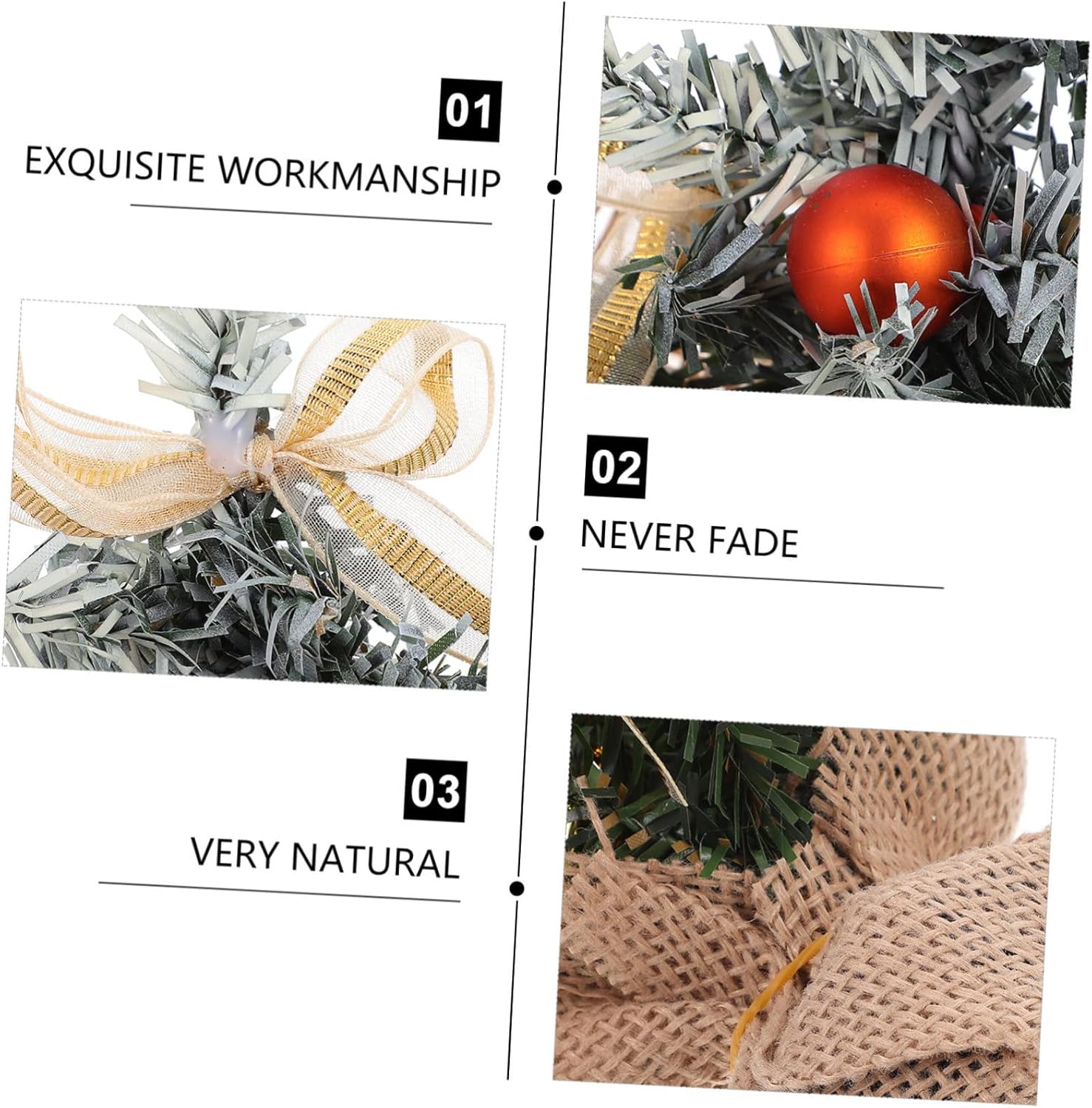 2pcs Christmas Tree Decor Cute Desktop Ornament Holiday Decoration Table Centerpiece for