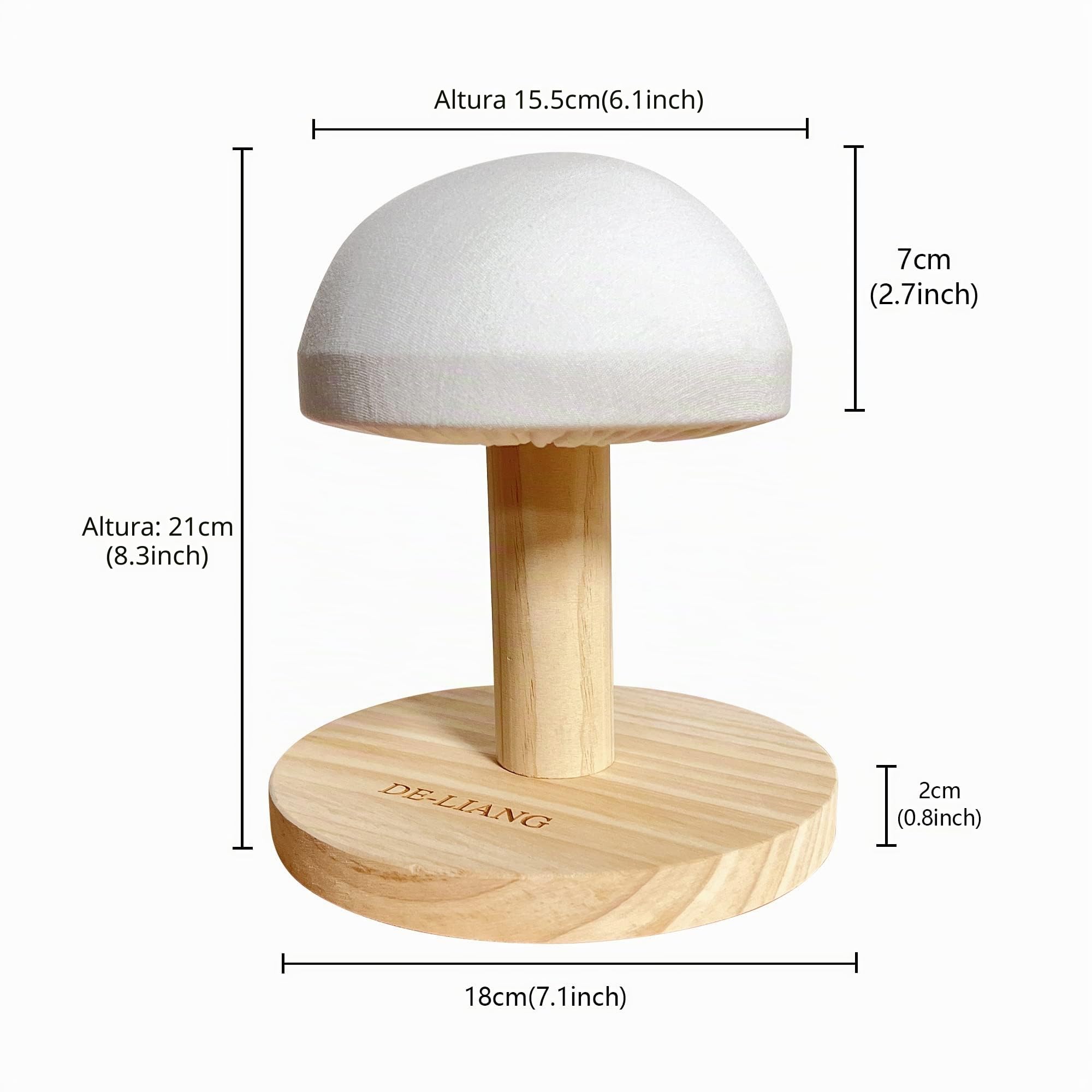 Bra - Tabla de planchar de madera con funda acolchada de hierro, taburete redondo para mesa pequeña, almohadilla de prensado de jamón, 7.1 pulgadas (DLIB50-BEIGE)