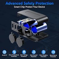 Rocketek 120W Szivargyújtó Elosztó 2 Aljzattal és 2 USB Porttal - Autós Töltő Adapter 12V/24V Okostelefonhoz, GPS-hez, Kamerához 3