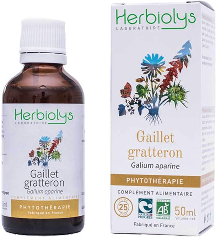 Herbiolys | Extrait De Plantes Fraîches Bio | Gaillet gratteron (Galium aparine) | Circulation & Détox | Phytothérapie Bio | 50 ml