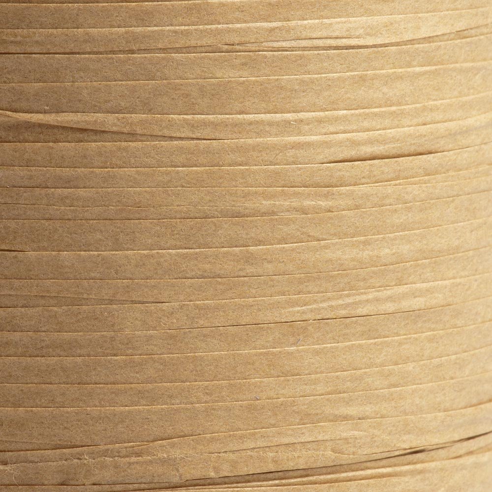 Italian Options Paper Raffia Ribbon 7mm x 100M - Caramel
