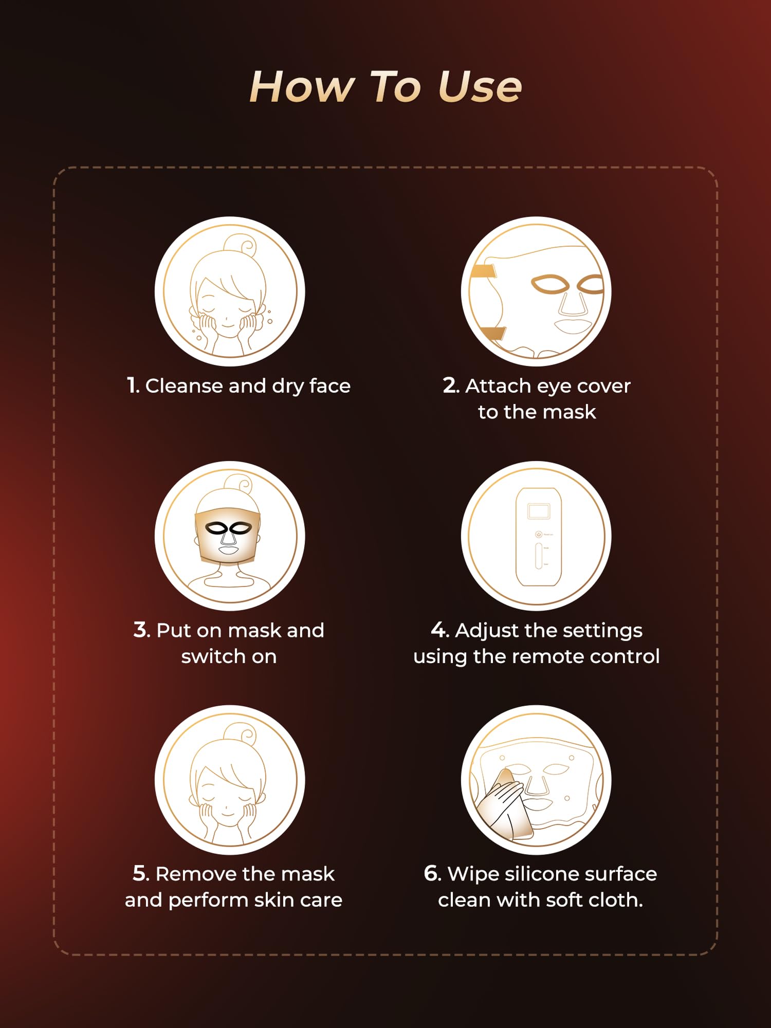 7-in-1 Red Light Therapy for Face & Neck, Skin-Friendly Silicone Red Light Therapy Mask with 324 LEDs, 5 Brightness Levels & 20 Mins Timer, Led Face Mask Light Therapy for Home & Travel