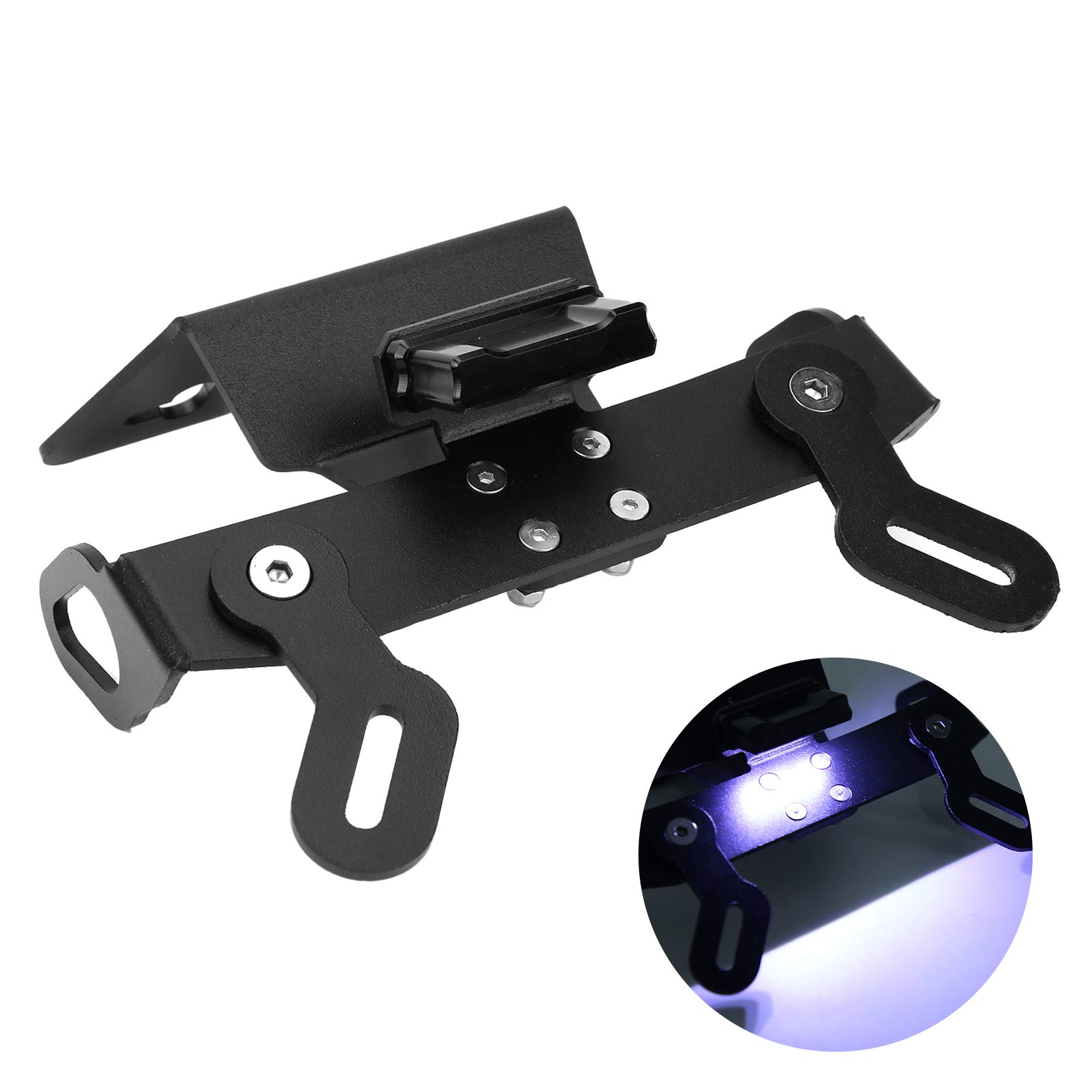 Uchwyt tablicy rejestracyjnej krótki wspornik z eliminatorami błotników LED do YAMAHA XJ6N XJ6 Diversion