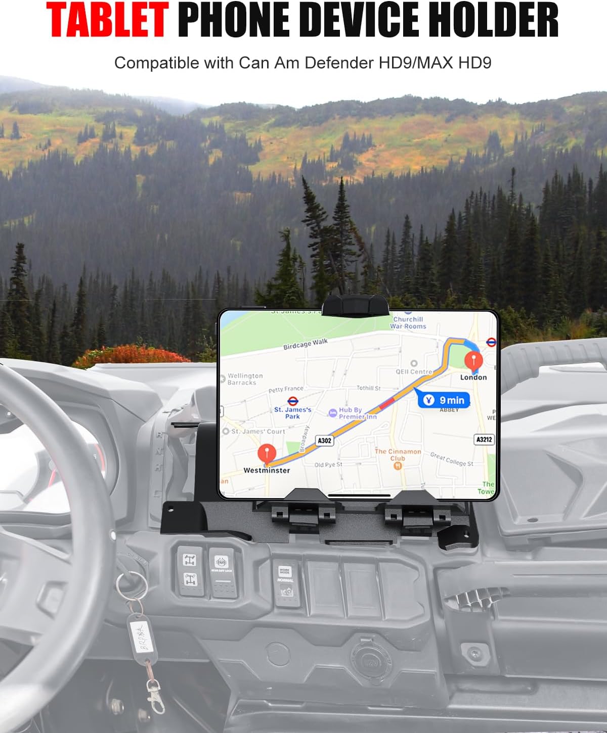 Device Holder for Can-Am Defender HD9 MAX 2022-2025
