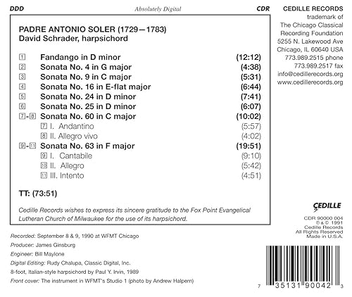 Miniatura 3 de Soler Fandango  Seven Sonatas
