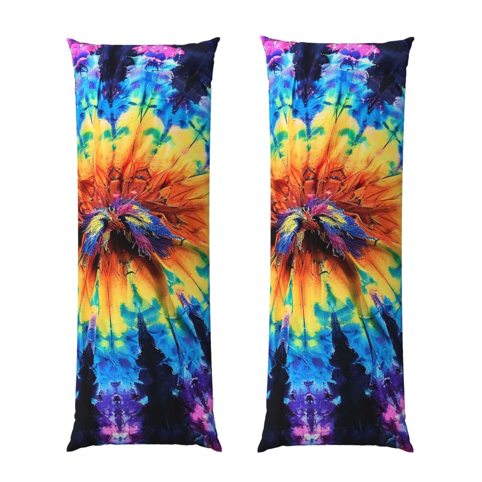 Body Pillow Cover 20x54 Inch, Exotic Tribe Tie Dye Style Print Long Lumbar Pillow Case with Zipper Long Body Pillowcase Decorative for Bed Sofa Bedroom