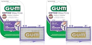 GUM - 723RQC Orthodontic Wax with Vitamin E and Aloe Vera, for Braces, Wires & Partial Dentures (Pack of 2)