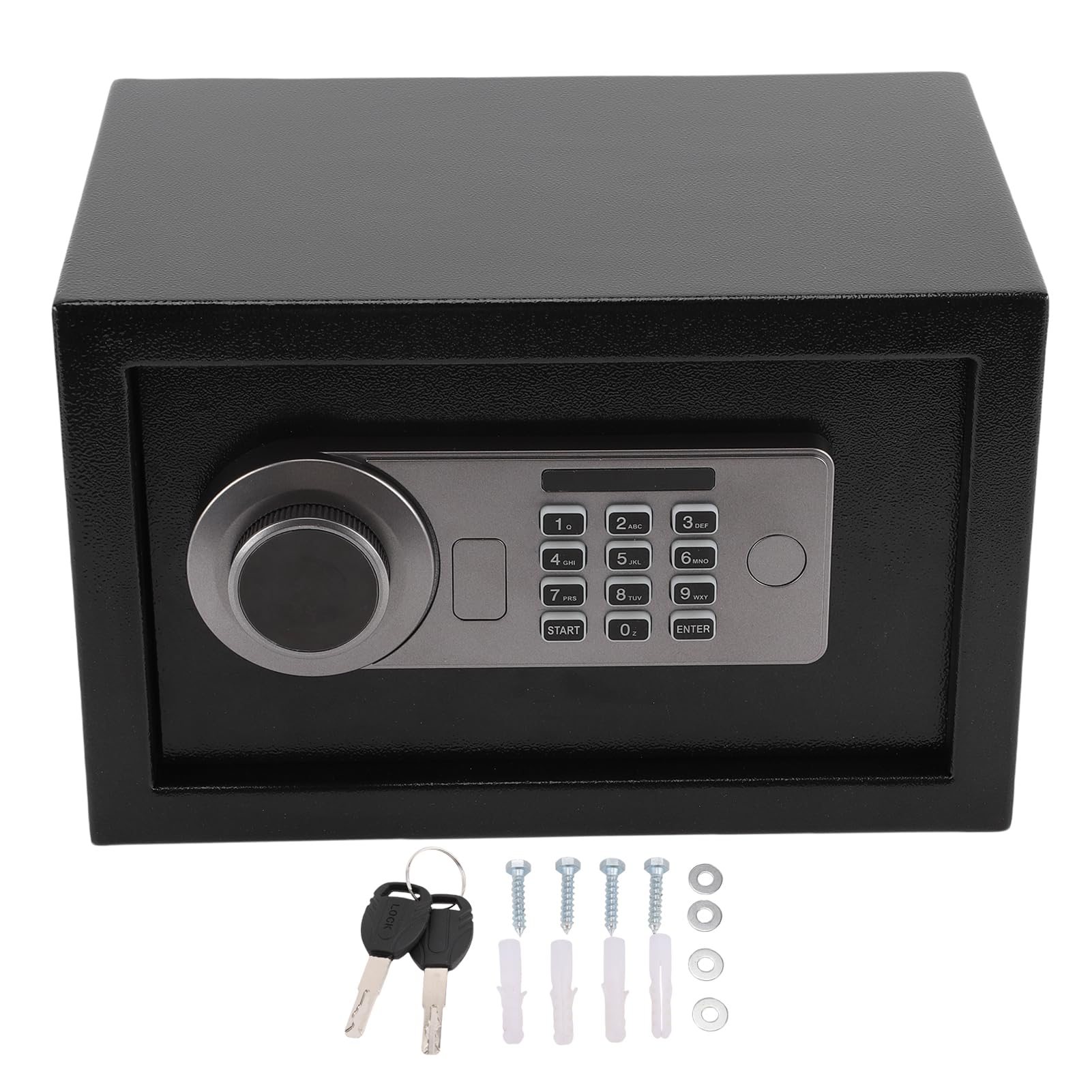 Fafeicy Kleine Safe Box, Home Safe Electronic Password Box mit Schlüsselkasten -Silikonknöpfen für Bargeldzertifikate Schmuck Verdickte Kohlenstoffstahldruckdrucksicher