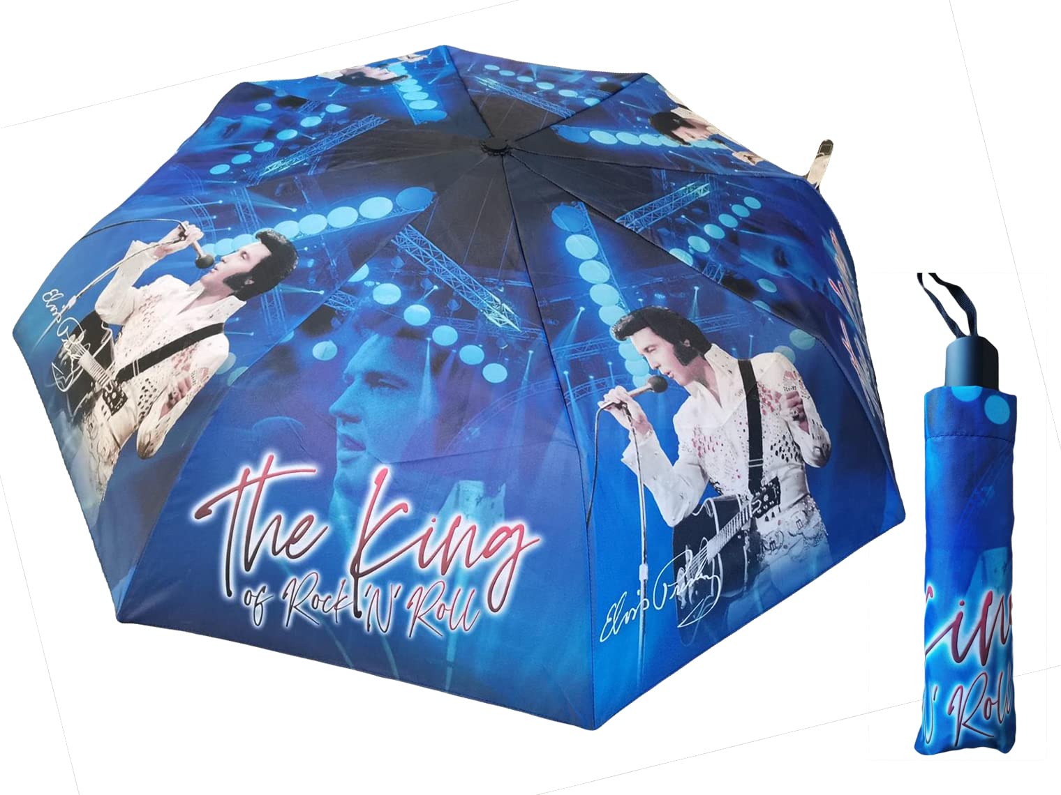 Elvis Presley Umbrella featuring The King in White Jumpsuit - Mid-South Products