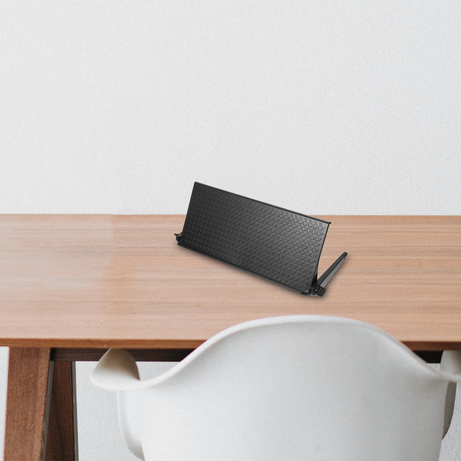 Lurrose 4 pezzi Mensola TV in plastica ampia piattaforma regolabile supporto monitor senza foratura | Supporto router per console di videogiochi per riporre dispositivi audio video e multimediali
