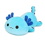 Onsoyours Cute Axolotl Plush, 19 Soft Large Stuffed Animal Salamander Big Plush Pillow, Kawaii Plushie Toy for Kids (Blue Axolotl A, 19)
