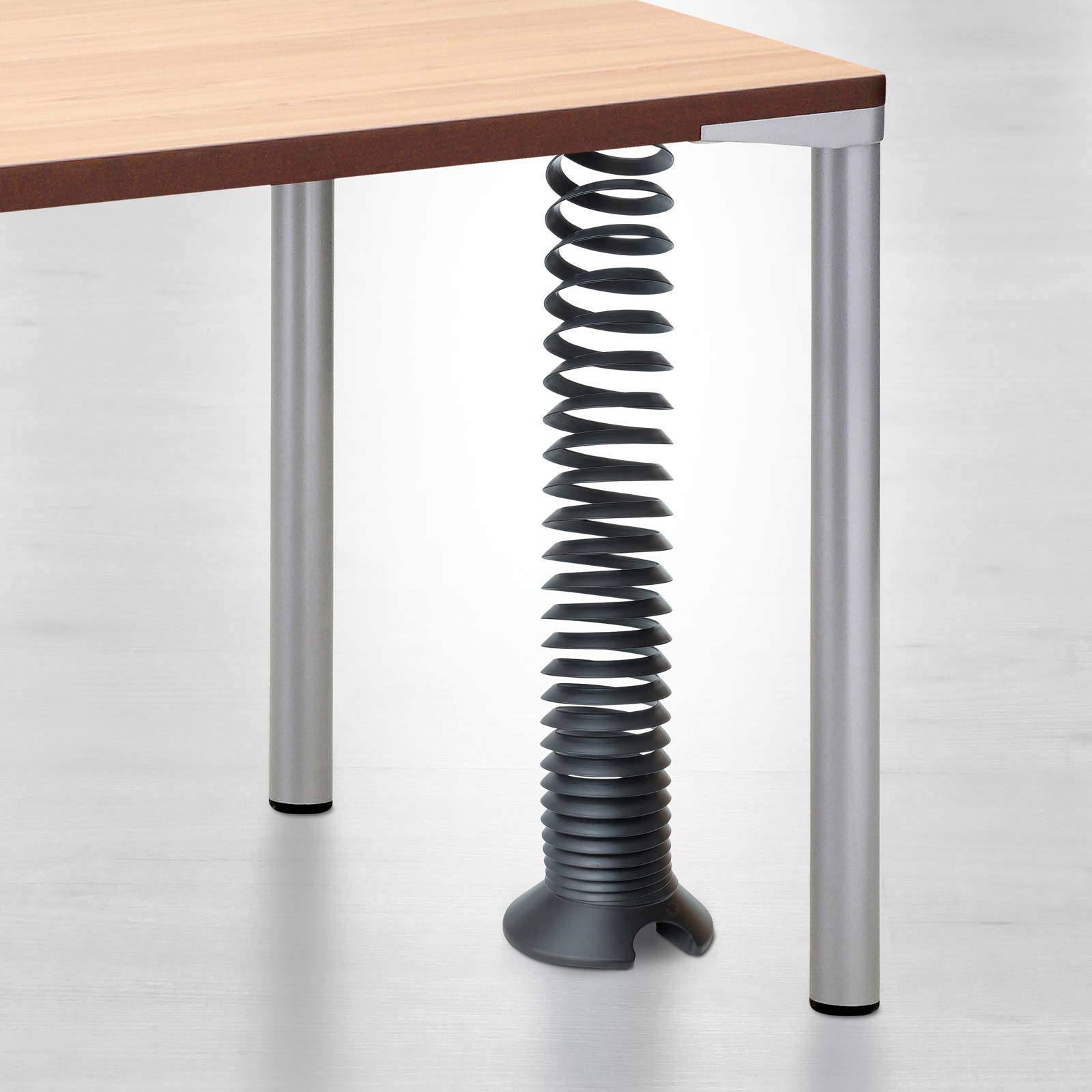 Eisnhauer® Kabelspirale Schwarz, vertikale Kabelführung für unterschiedliche Höhen oder höhenverstellbare Schreibtische bis ca. 160 cm