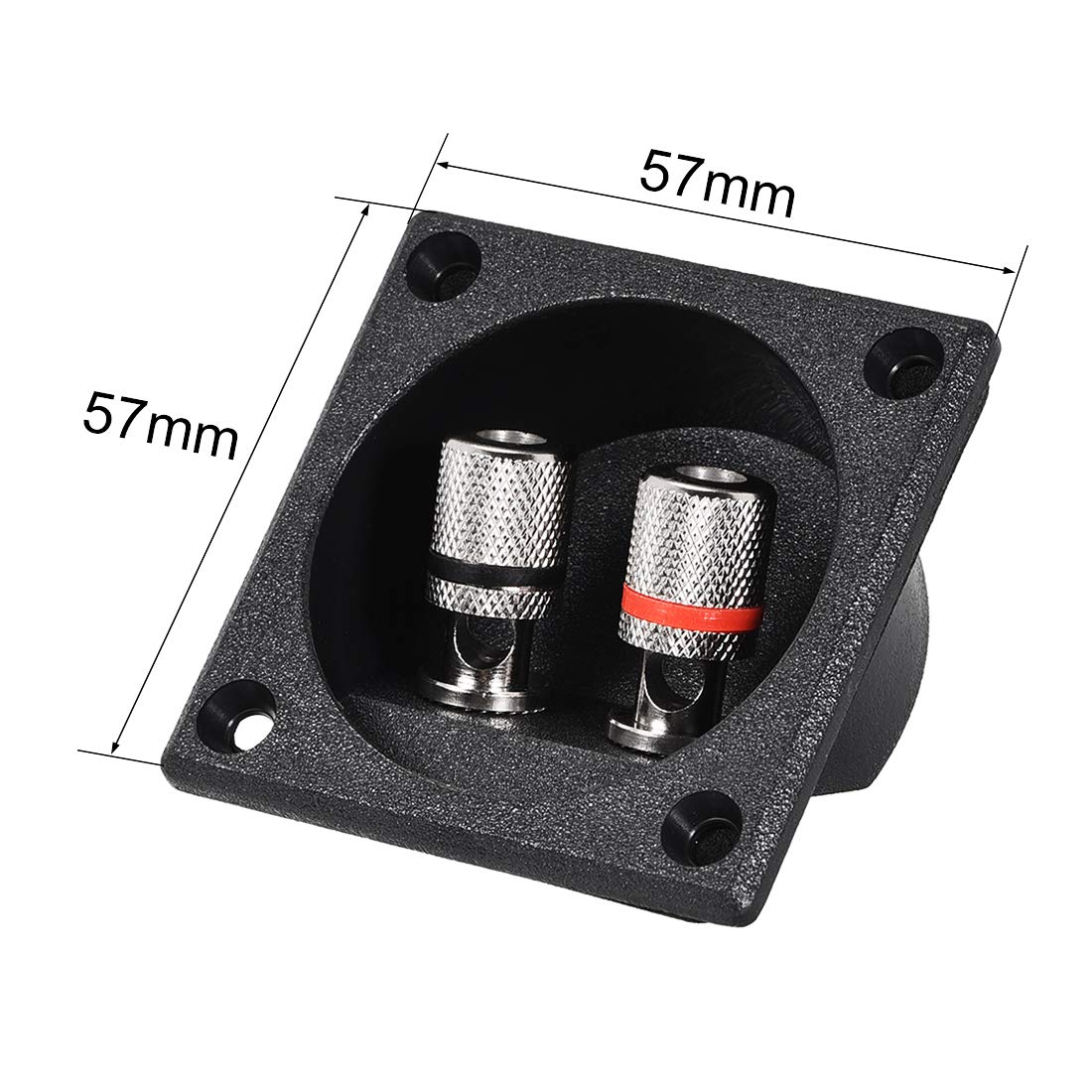 Borniers De Connexion Pour Haut-parleur 2 Voies - Lot De 2, Carrés, Pour Câblage Stéréo Ou Subwoofer