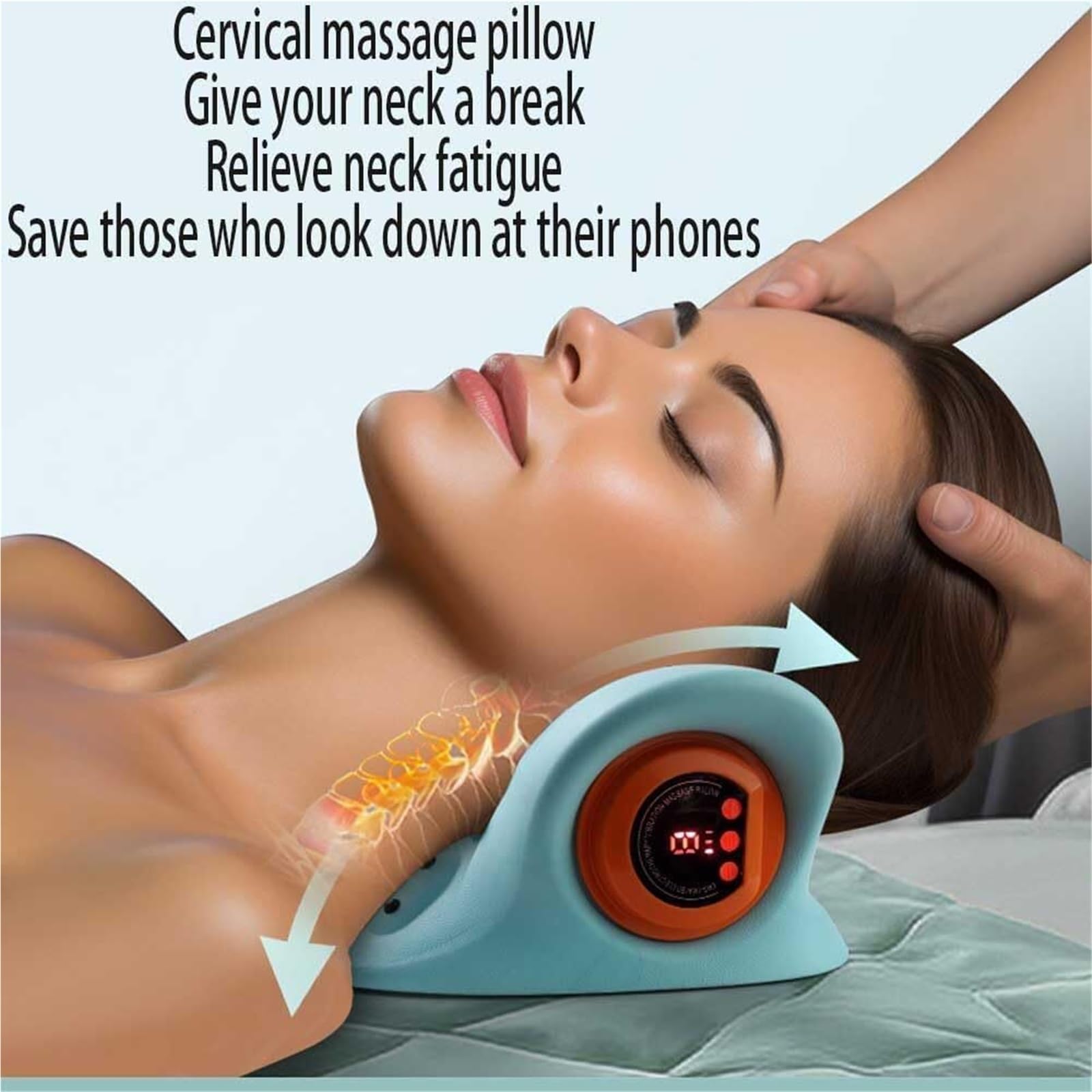 Masajeador Hugterra de Primera categoría 2025, masajeador Shiatsu para Espalda, Cuello y Hombros, masajeador de Cuello con ángulo de 26°, masajeador de Cuello y Hombros 4D con Calor(1pcs)