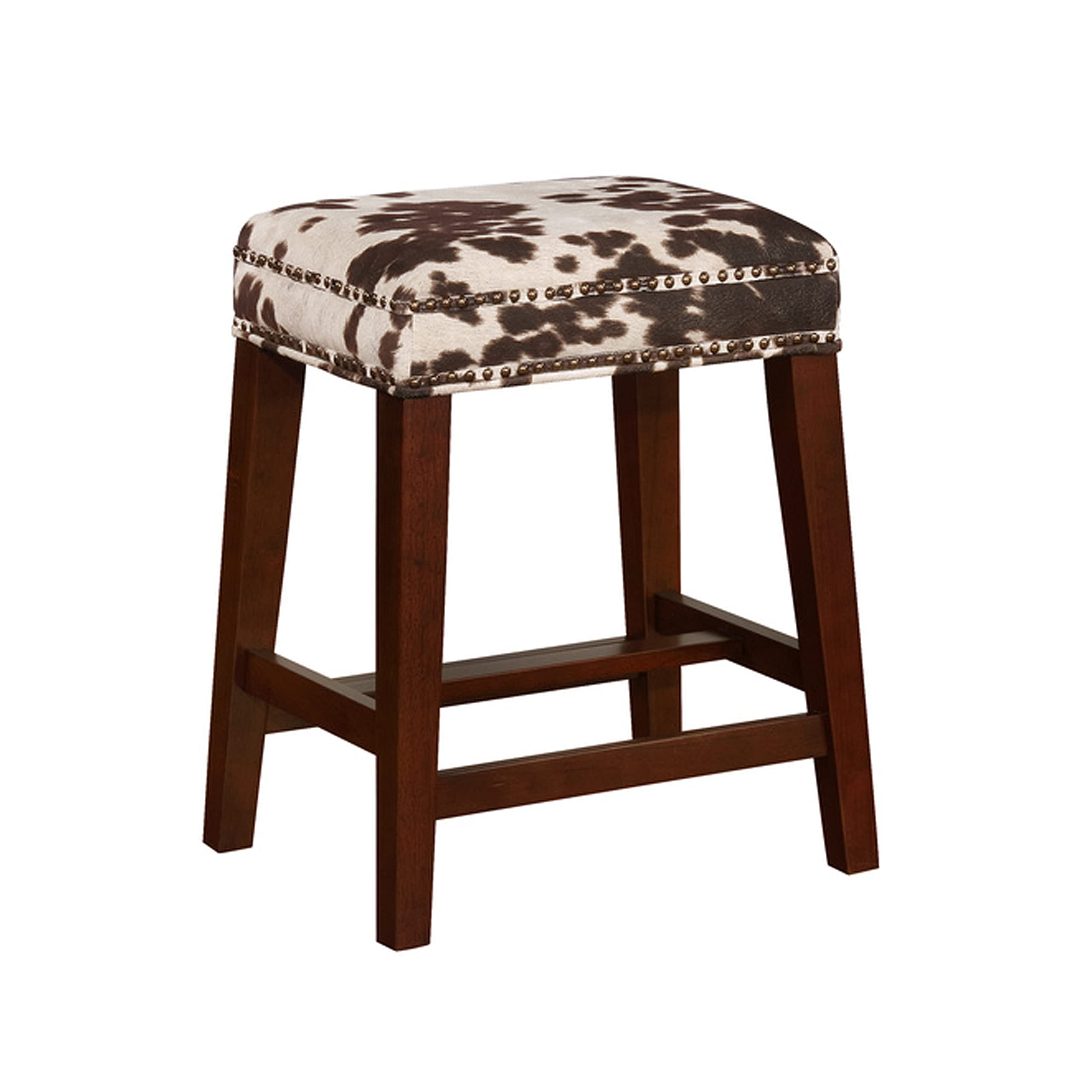 Harlow Brown Cow Print Counter Stool by Linon