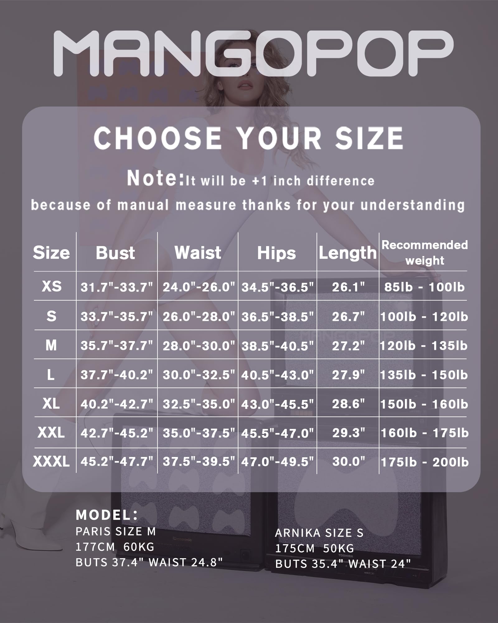 MANGOPOP Body de manga larga con doble forro para mujer, cuello redondo, tanga, corto, sin costuras