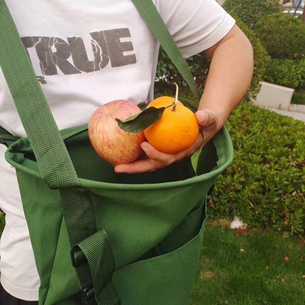 Sac de cueillette de Fruits, Tablier de récolte pour Jardin, Sac de cueillette de légumes réglable, Pochette de récolte, Sac de cueillette en Toile pour jardiniers de Champignons