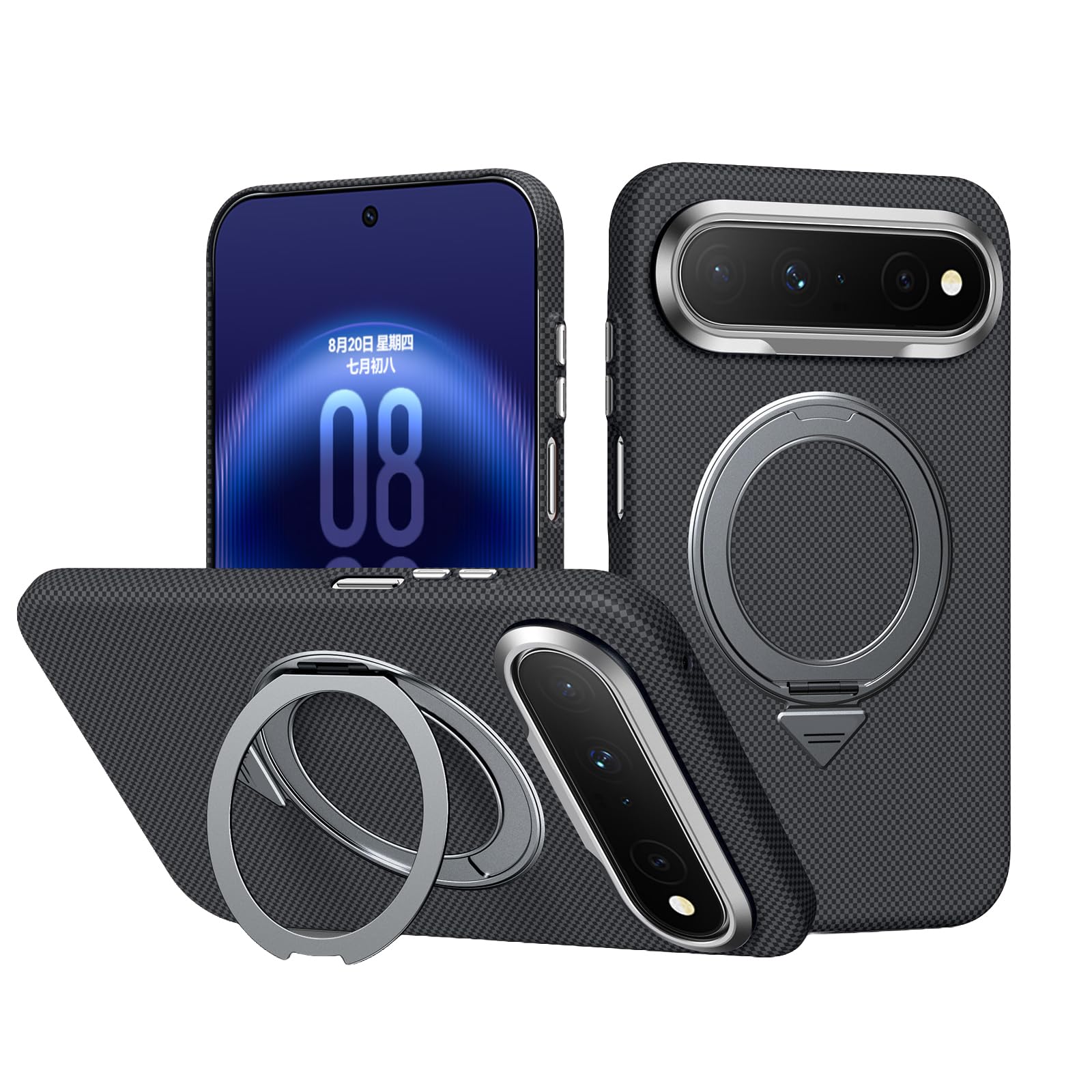 Handyhülle Für Huawei Pura X View, Magnetisches 360°Ring Ständer