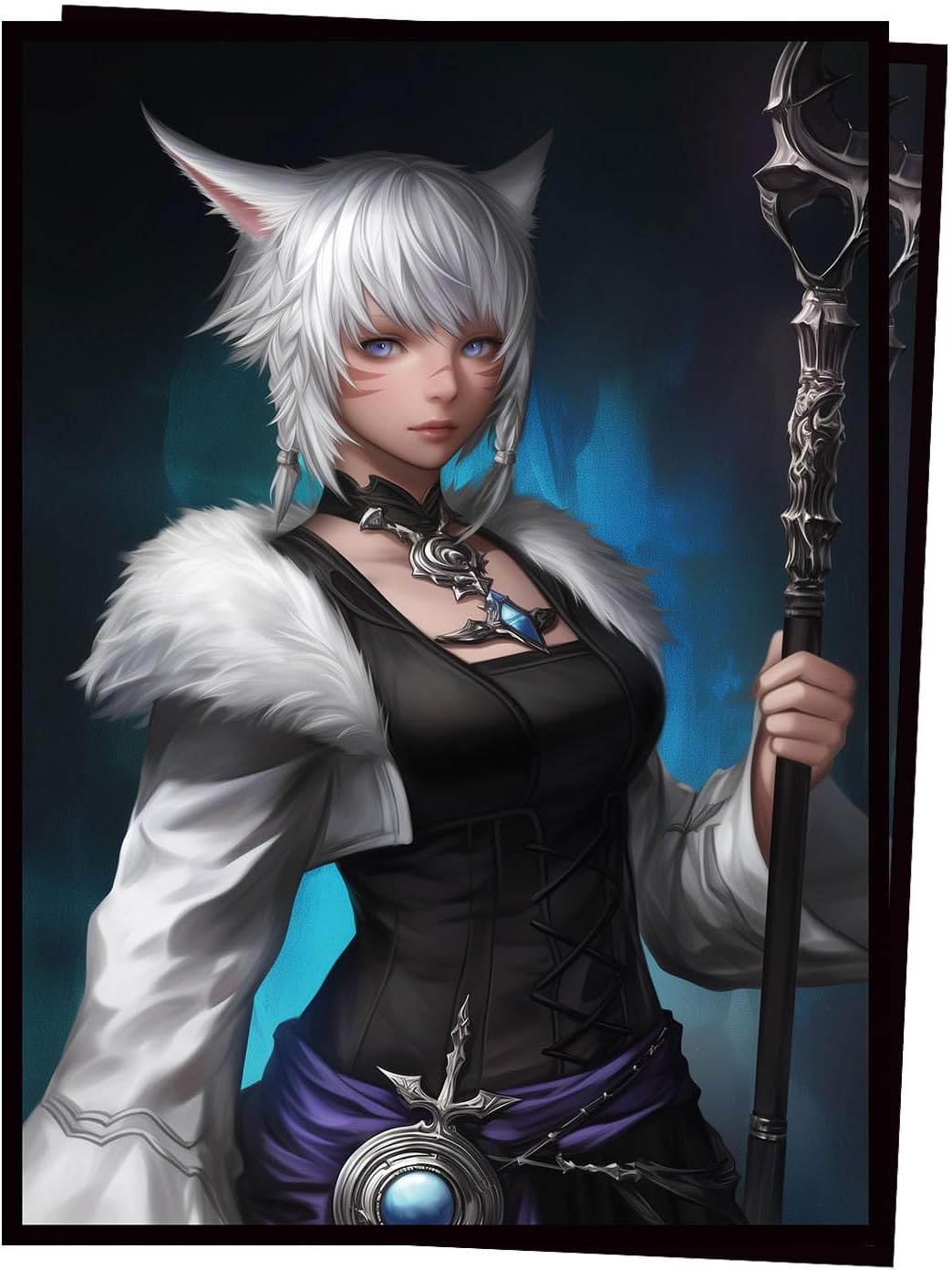 100 Card Sleeves 66x91mm Compatible with MTG (Art - Wizard)