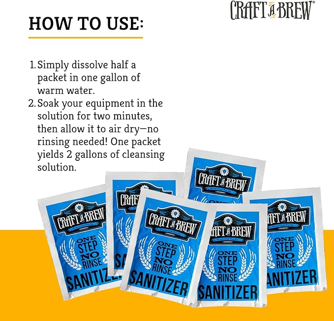 Craft A Brew Paquetes de Limpieza de un Solo Uso para Equipo de Cervecería Casera miniatura 5