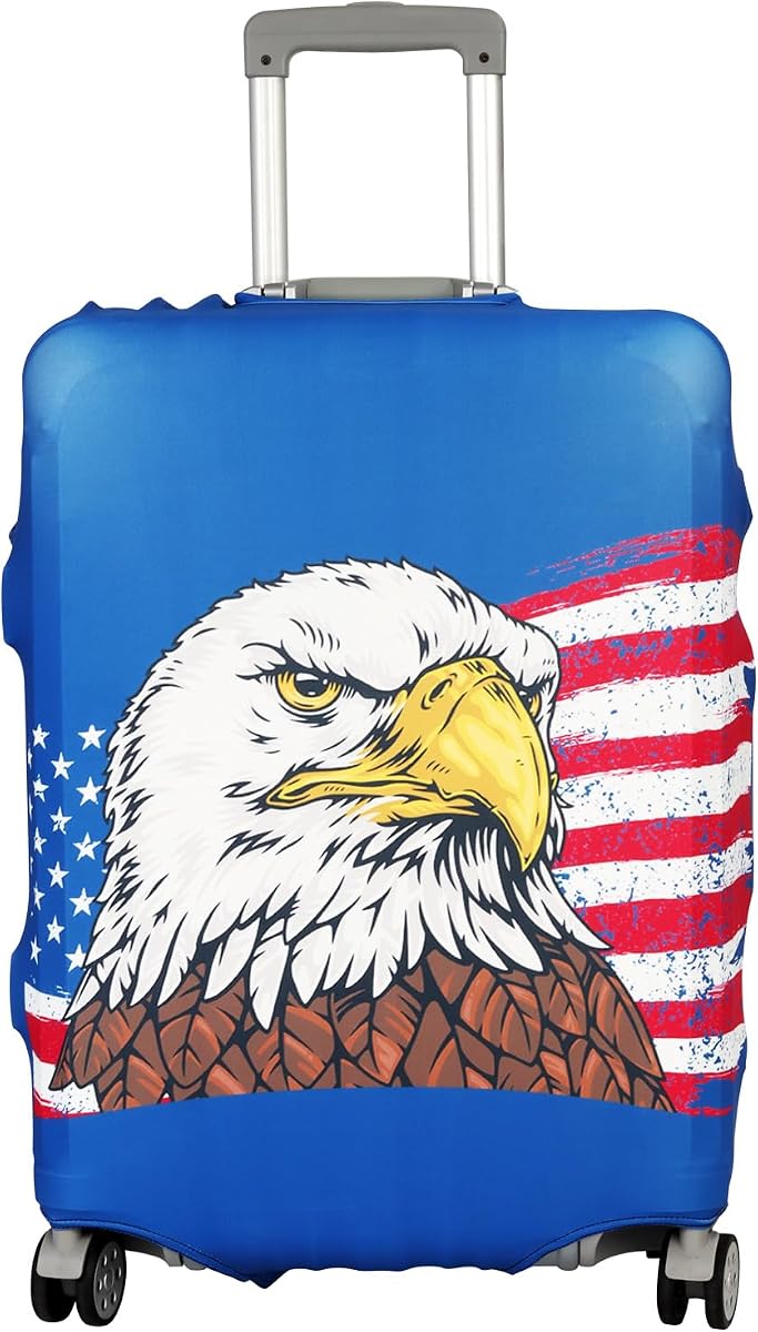 Travel Luggage Cover Protector Stretchable,Washable&Anti-Scratch,Fits 18-32 Inch case (Eagle, L(26-28 inch))