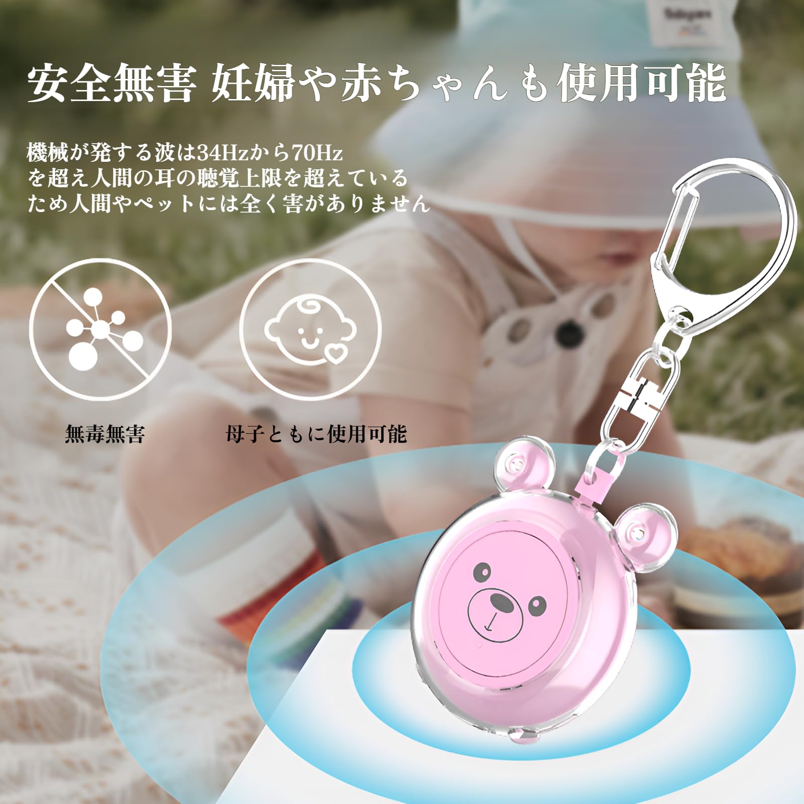 Amazon.co.jp: 超音波虫除け器 2025年新型【薬剤不使用・34-70Hz周波数
