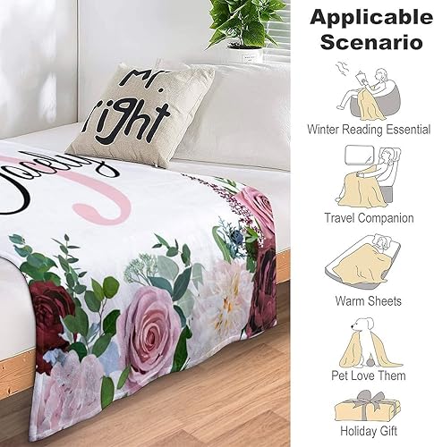 Miniatura 4 de Artsadd Manta de bebé personalizada con nombre, manta de bebé personalizada para niñas, manta de envoltura con nombre personalizado para bebé,