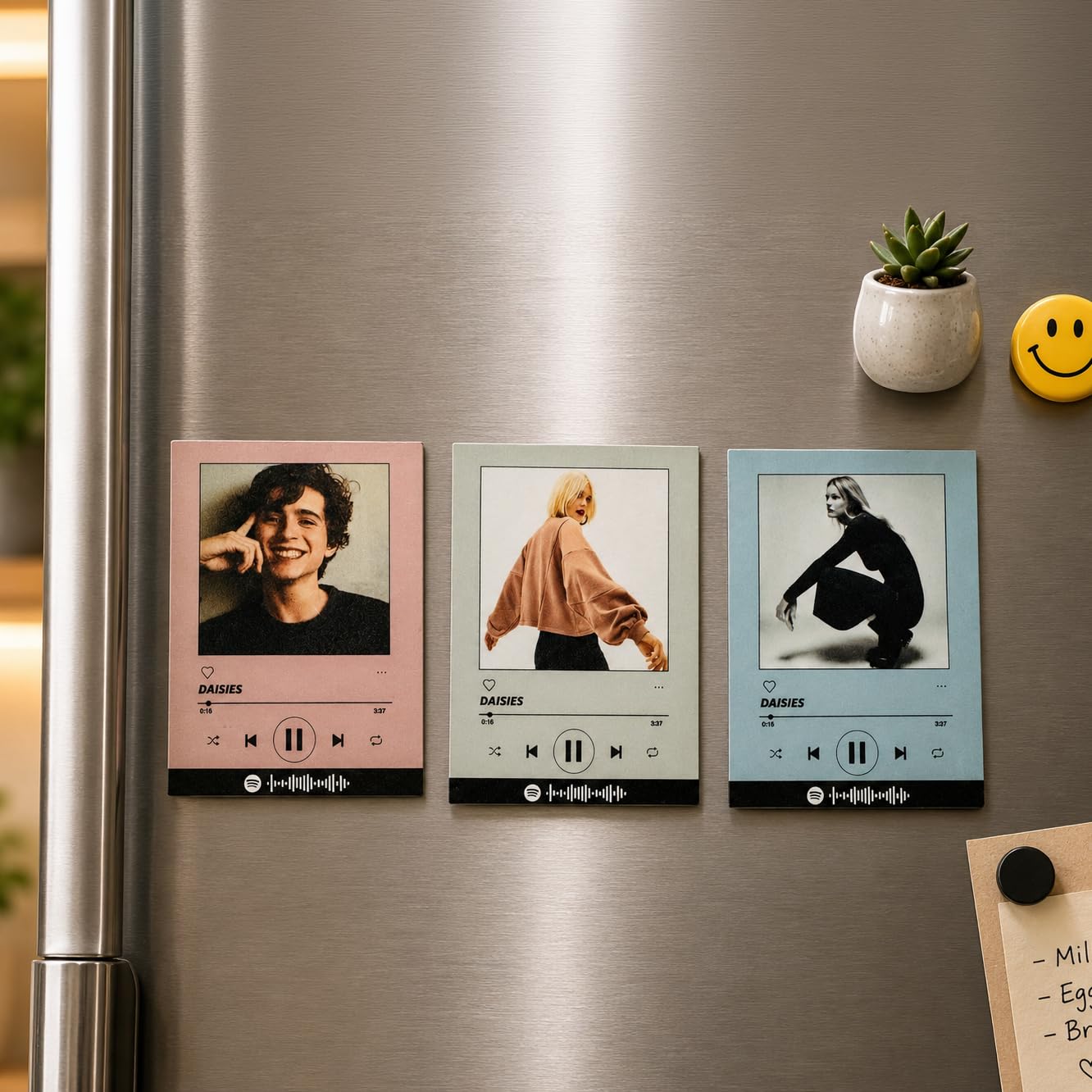 Set of 2 Spotify Tune Snaps Magnet 3x4 inch with Sparkle Film|Vibrant&Fade Resistant|Gifts for Family&Friends|Fridge Photo Magnet|Unique Gift for Birthday, Anniversary-image-19